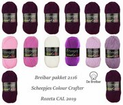 Breibar Pakket 2116 Scheepjes Colour Crafter voor Rozeta CAL 2019 - direct leverbaar.