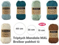 Scheepjes Triptych Mandala MAL - Breibar pakket 12 - compleet  met garen en originele ringen 15, 25 en 40 cm