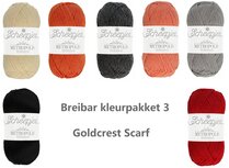 Goldcrest Scarf Breibar kleurpakket 3 Scheepjes Metropolis 