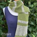 Among the Leaves Scarf Scrumptious‑versie garen pakket
