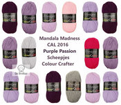 Mandala Madness Purple passion Scheepjes Colourcrafter CAL origineel