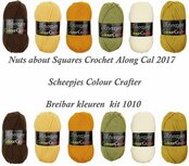 Nuts about Squares Cal 2017  kleuren kit 1010  Scheepjes Colour Crafter