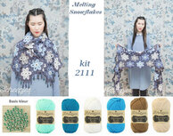 Melting Snowflakes kit 2111. De eerste bol in de rij is de hoofdkleur.