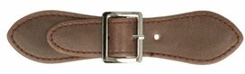 Kiltriempje  bruin - ganzend zwarte gesp  12 cm lang--3 cm breed