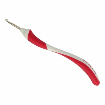 Addi haaknaald swing 3.25 mm wit rood lengte 16 cm.
