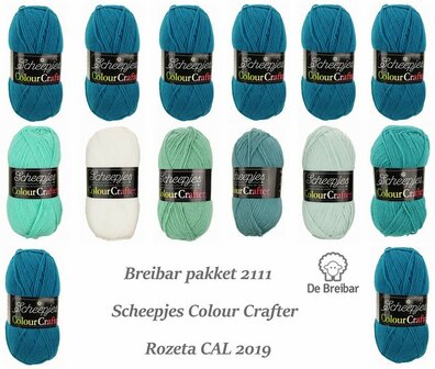 Breibar Pakket 2111 Scheepjes Colour Crafter voor Rozeta CAL 2019 - direct leverbaar .