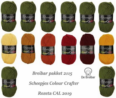 Breibar Pakket 2115 Scheepjes Colour Crafter voor Rozeta CAL 2019 - 