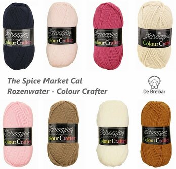 Rozenwater en Kaneel versie - The Spice Market - Scheepjes Colour Crafter