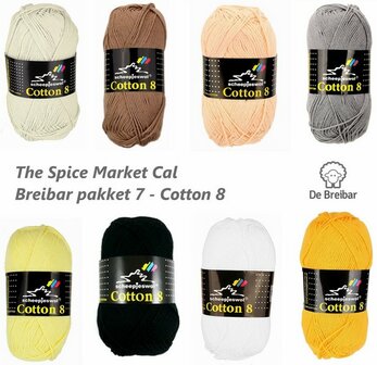 Breibar pakket 7 - The Spice Market - Scheepjes Cotton 8