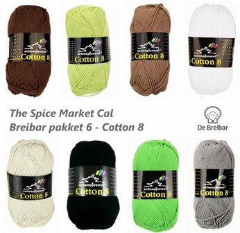 Breibar pakket 6 - The Spice Market - Scheepjes Cotton 8
