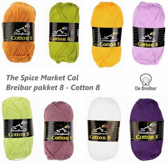 Breibar pakket 8 - The Spice Market - Scheepjes Cotton 8