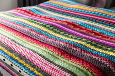 Rainbow Sampler Blanket 1 CAL Scheepjes Colour Crafter Origineel - compleet deken haakpakket