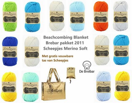 Beachcombing Blanket CAL 2020 - Scheepjes Merino Soft compleet garen pakket. Met kleur indeling