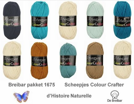 Breibar deken haakpakket 1675 voor Scheepjes cal 2020 d&rsquo;Histoire  Naturelle - Scheepjes Colour Crafter  alternatief kleuren pakket