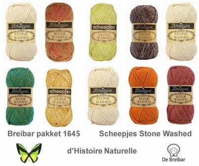 Breibar deken haakpakket 1645 van Scheepjes Stone Washed - alternatief kleuren pakket voor de d&rsquo;Histoire Naturelle cal 2020