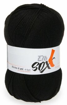 ElbSox Merino - 4 uni 002 zwart sokkenwol