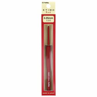 Tulip Etimo Red haaknaald softgrip 3.25 mm