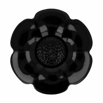 Bloemetjesknoop met een verwisselbaar zwart diameter 3.5 cm