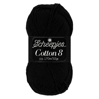 Scheepjes Cotton 8 Zwart 515