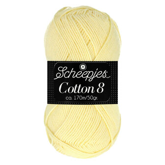 Scheepjes Cotton 8 Lichtgeel 508