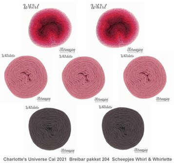 Charlotte&rsquo;s Universe CAL 2021 Breibar pakket 204 van Scheepjes Whirl Ombr&eacute; en Whirlette garenpakket