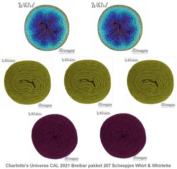 Charlotte&rsquo;s Universe CAL 2021 Breibar pakket 207 van Scheepjes Whirl  en Whirlette garenpakket