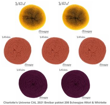 Charlotte&rsquo;s Universe CAL 2021 Breibar pakket 208 van Scheepjes Whirl Ombr&eacute; en Whirlette garenpakket