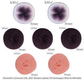 Charlotte&rsquo;s Universe CAL 2021 Breibar pakket 210 van Scheepjes Whirl Ombr&eacute; en Whirlette garenpakket