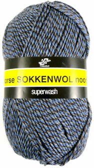 Scheepjes Noorse sokkenwol Markoma Licht grijs/Donkergrijs/Blauw 6855