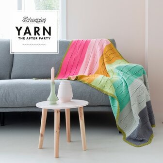 Sugar Pop Throw deken van Scheeepjes Stone Washed .  Breibar kleuren pakket 131 met gratis patroon