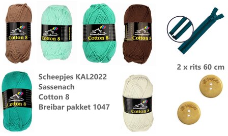 Scheepjes KAL2022 Sassenach Cotton 8 compleet Breibar  breipakket 1047
