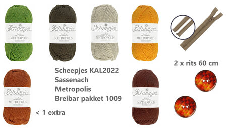 Scheepjes KAL2022 Sassenach Metropolis  compleet Breibar  breipakket 1009