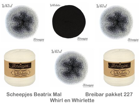 Beatrix Blanket Scheepjes MAL - Breibar 227  kleuren pakket van Scheepjes Whirl en Whirlette