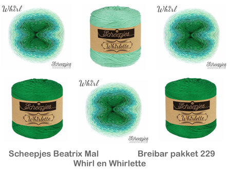 Beatrix Blanket Scheepjes MAL - Breibar 229  kleuren pakket van Scheepjes Whirl en Whirlette