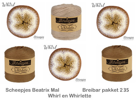 Beatrix Blanket Scheepjes MAL - Breibar 235  kleuren pakket van Scheepjes Whirl en Whirlette