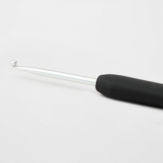 KnitPro Steel haaknaald sofgrip zwart 0,50 mm