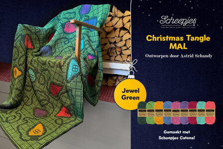 Jewel Green Scheepjes Christmas Tangle MAL garen pakket + leuke verrassing.