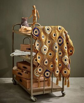 Egyptian Eye Trow  Blanket van Scheepjes Stone Washed garen pakket - ontwerp Mark Roseboom 