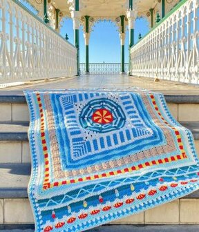 Down by the Sea Blanket - Brighton Beach Scheepjes Colour Crafter garen pakket