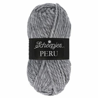 Scheepjes Peru grijs 060 van 20% alpacawol en 80% acryl.