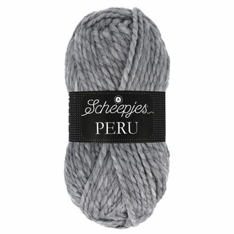 Scheepjes Peru grijs 060 van 20% alpacawol en 80% acryl.