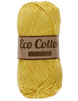 Eco Cotton kleur geel 372 Lammy Yarns