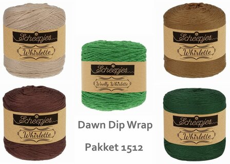 Dawn Dip Wrap van Scheepjes Whirlette en Wooly Whirlette  Breibar Pakket 1512 - door Jellina Verhoeff