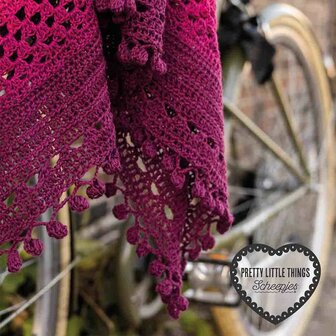 Crochet Bobble Shawl van Scheepjes Whirl en Whirlette garen pakket + gratis patroon