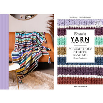 Stripes Blanket van Scheepjes Scrumptious compleet garen pakket + gratis Patroon YARN - The After Party 202