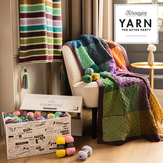 Stripes Blanket van Scheepjes Scrumptious compleet garen pakket + gratis Patroon YARN - The After Party 202