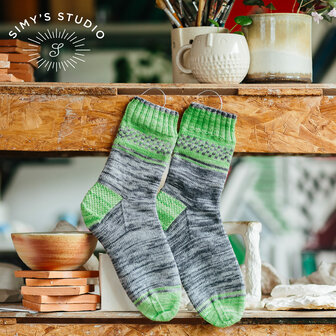 Sky Park Socks van Simy&rsquo;s Truth Sock - garenpakket exclusief patroon