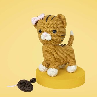 Scheepjes Amigurumikit Kat &amp; Muis haken van Scheepjes Softfun en Catona + patroon