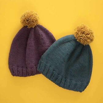 Scheepjes Basic Bobble Beanie breikit + patroon en pompom-maker