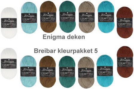 Enigma deken Breibar kleurenpakket 5 van Scheepjes Scrumptious  voor de Crochet Along van Esther Dijkstra